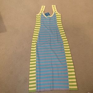 VRG dress with fun colored stripes! So cute to wear in the summer or on vacation